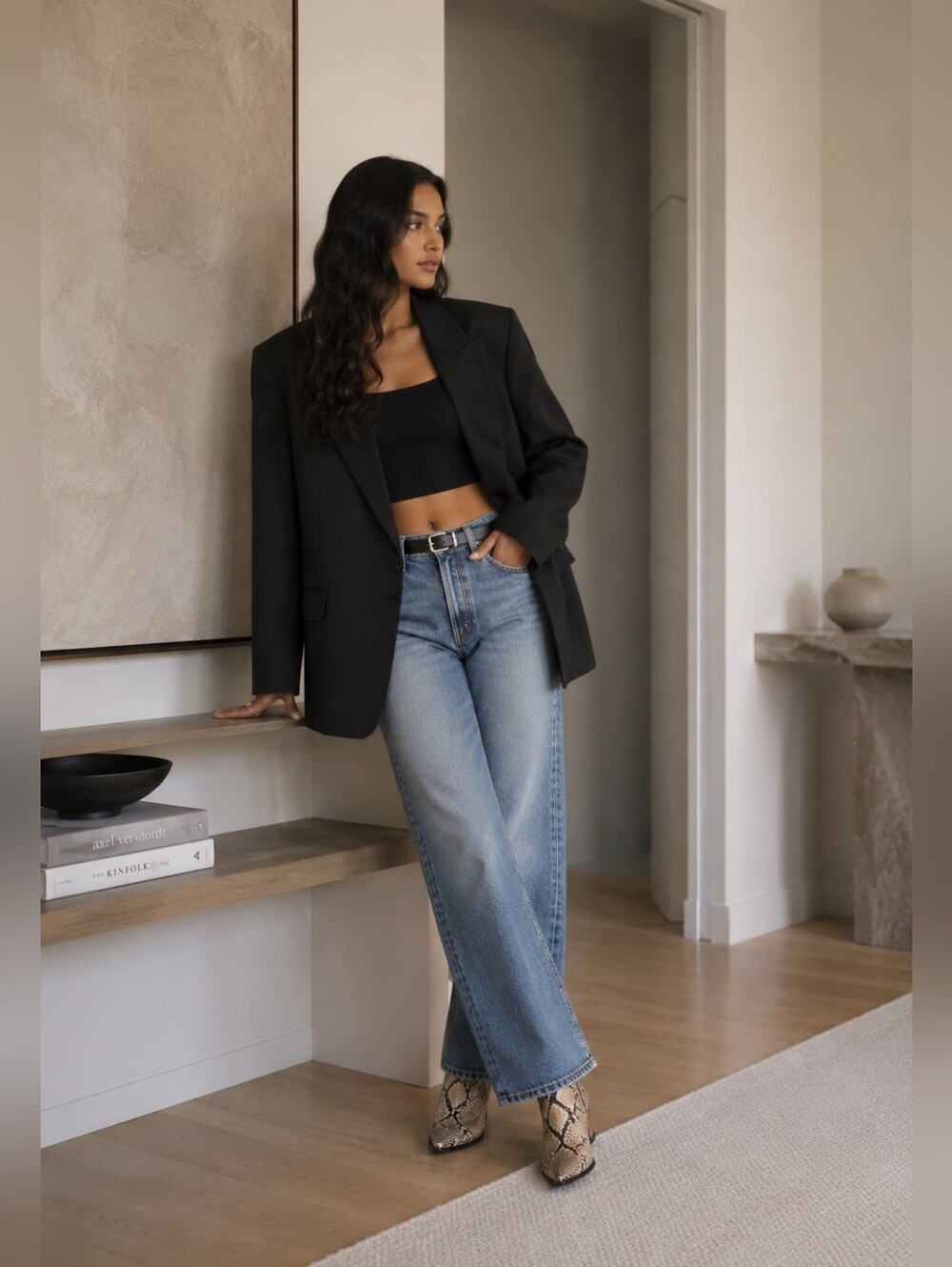 Joseph Black 100% Wool Blazer